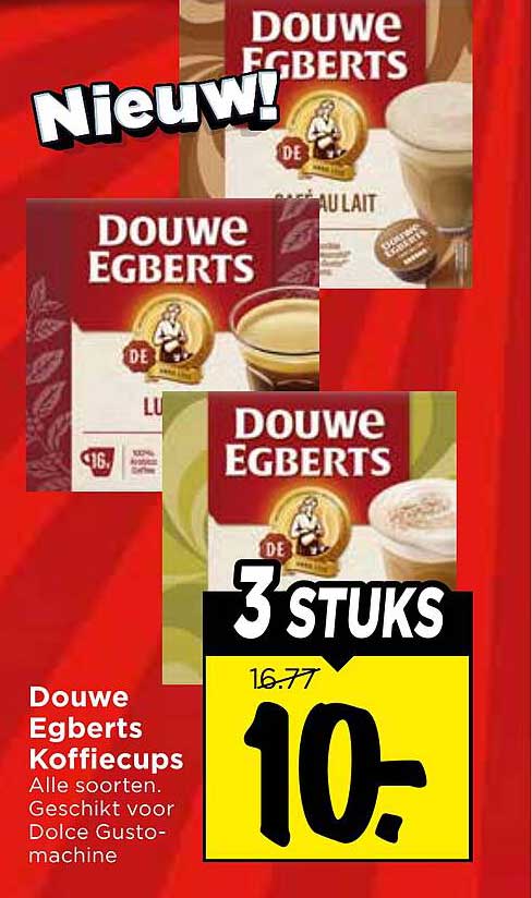 Douwe Egberts Koffiecups Alle soorten. Geschikt voor Dolce Gusto-machine 3 stuks