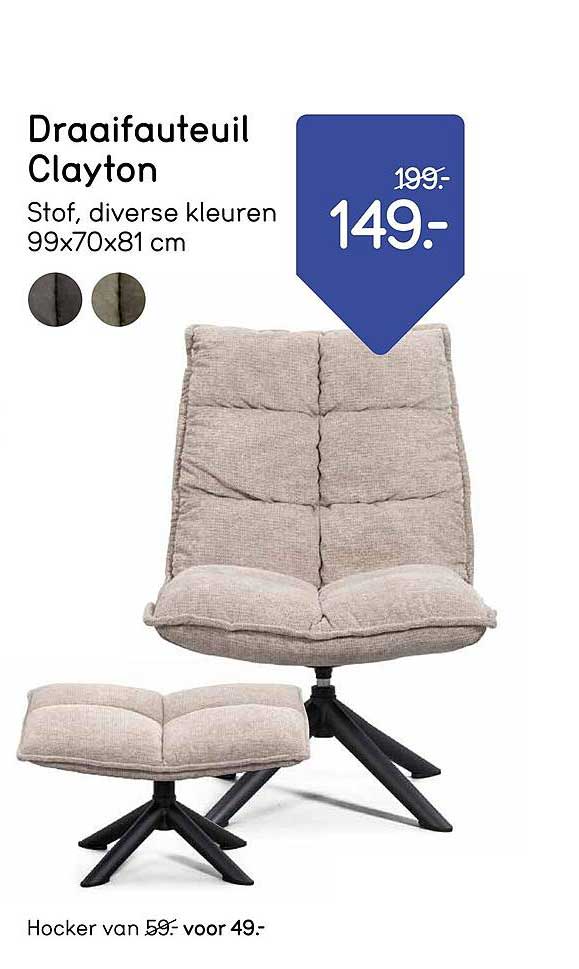 Draaifauteuil Clayton