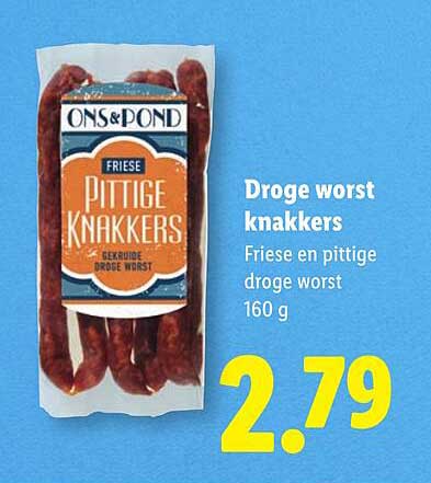 Droge worst knakkers