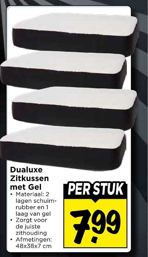 Dualuxe Zitkussen met Gel PER STUK