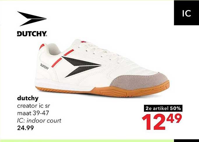 dutchy creator ic sr maat 39-47 IC: indoor court 2e artikel 50%