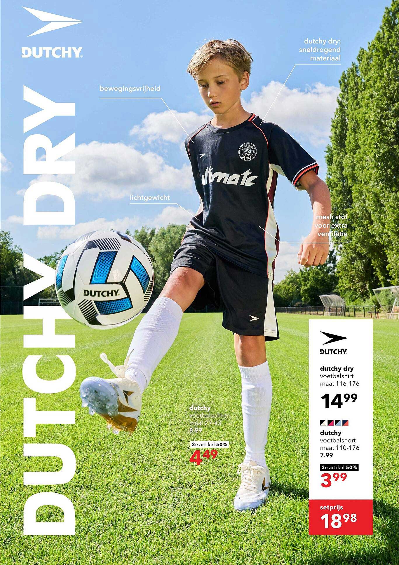 dutchy dry voetbalshirt maat 116-176