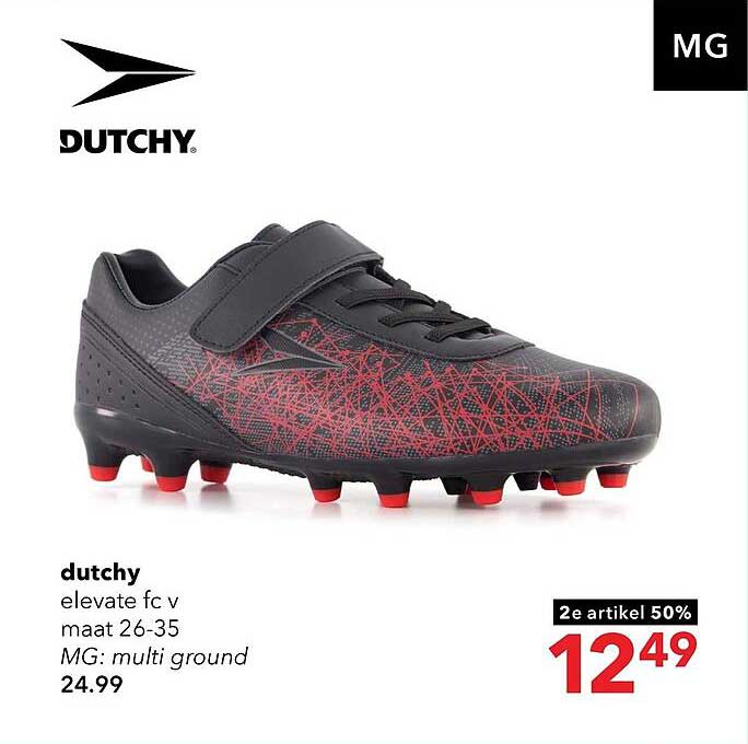 dutchy elevate fc v maat 26-35 MG: multi ground 2e artikel 50%