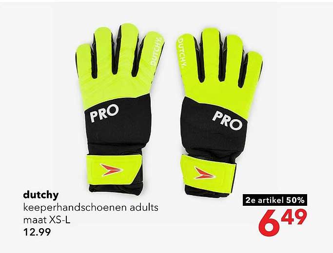 dutchy keeperhandschoenen adults maat XS-L 2e artikel 50%