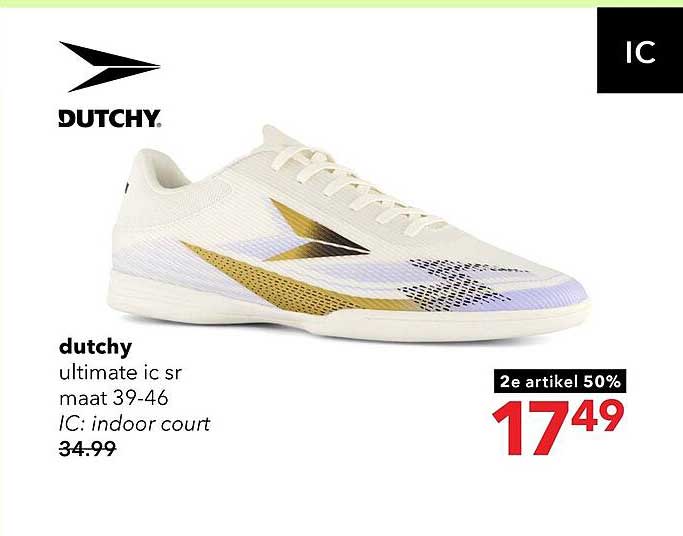 dutchy ultimate ic sr maat 39-46 IC: indoor court 2e artikel 50%