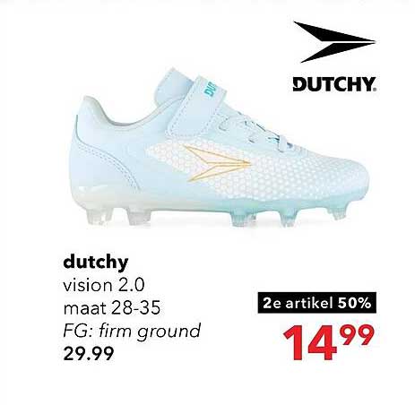 dutchy vision 2.0 maat 28-35 FG: firm ground 2e artikel 50%
