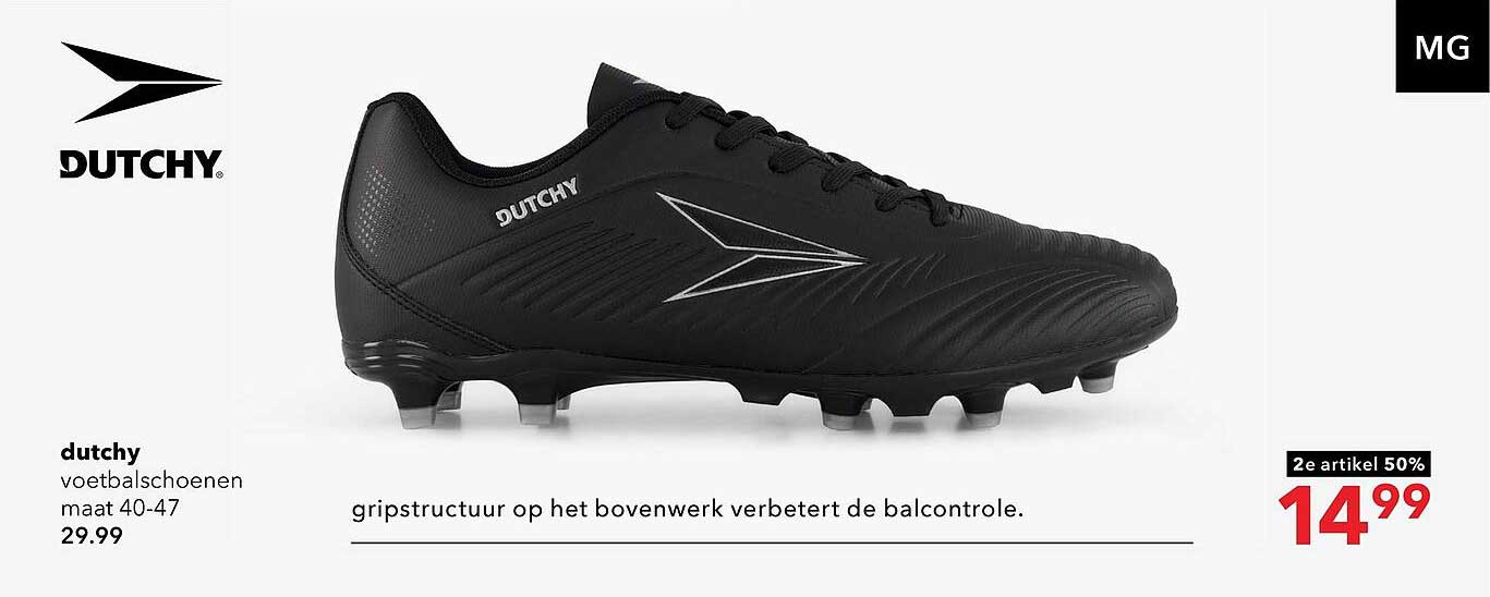 dutchy voetbalschoenen maat 40-47 2e artikel 50%