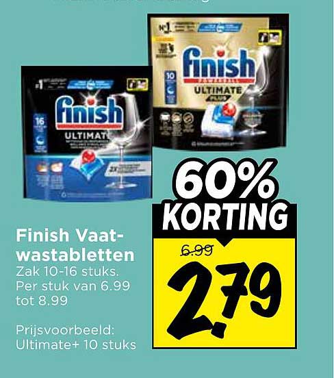 Finish Vaat-wastabletten 60% KORTING