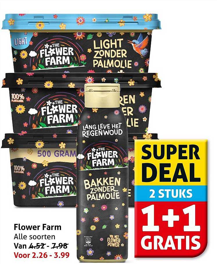 Flower Farm Alle soorten 1+1 gratis