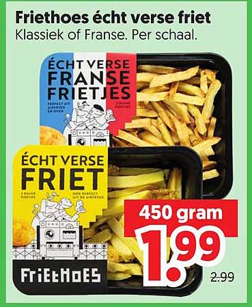 Friethoes écht verse friet