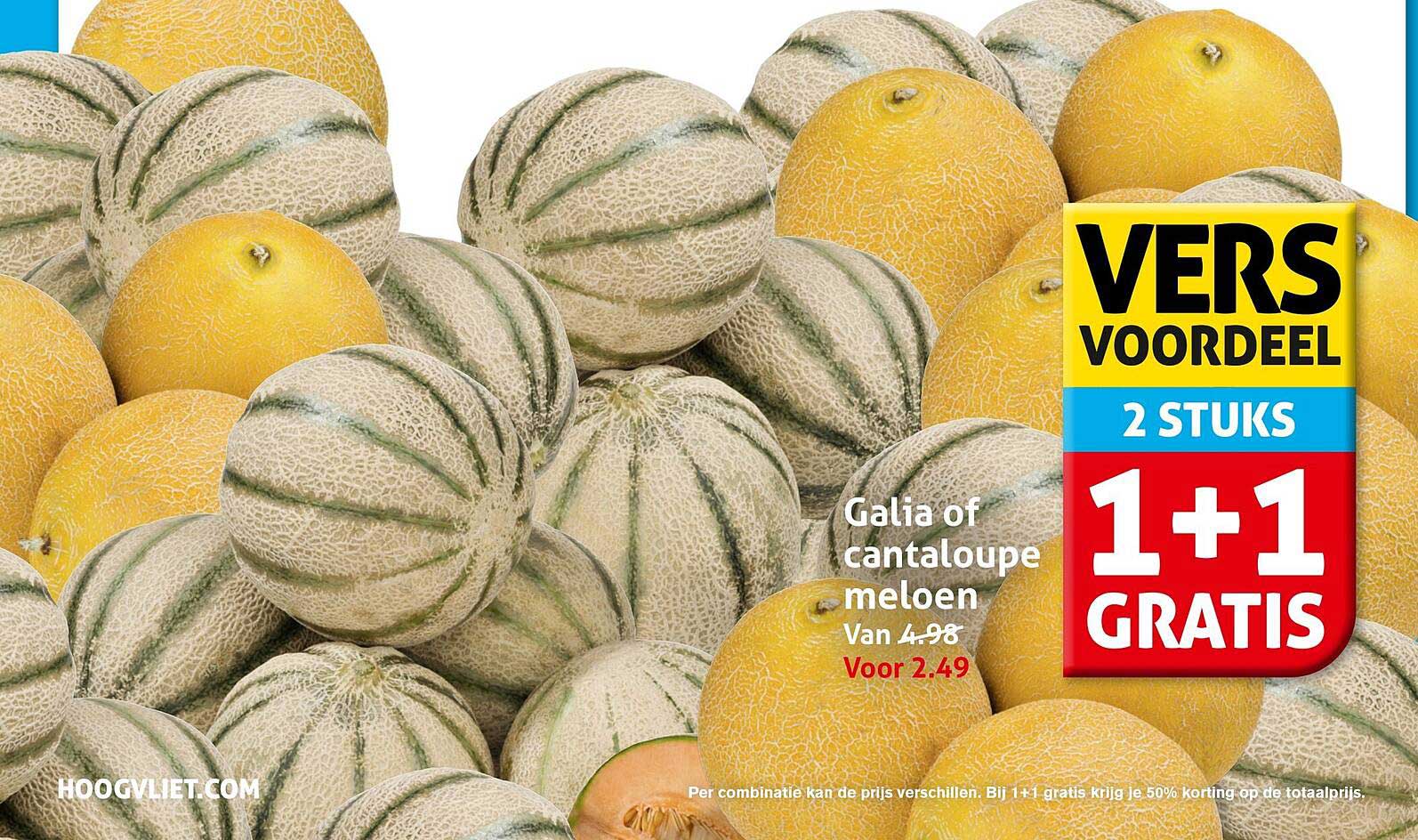 Galia of cantaloupe meloen 1+1 GRATIS