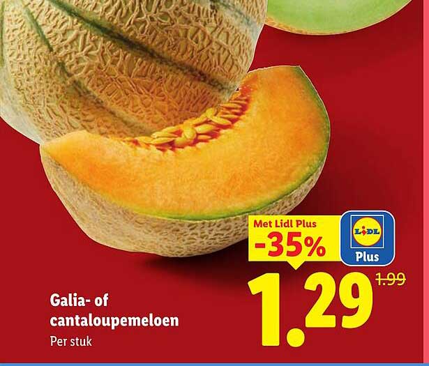 Galia- of cantaloupemeloen Per stuk -35%