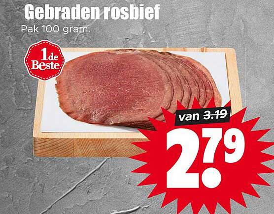 Gebraden rosbief - Pak 100 gram