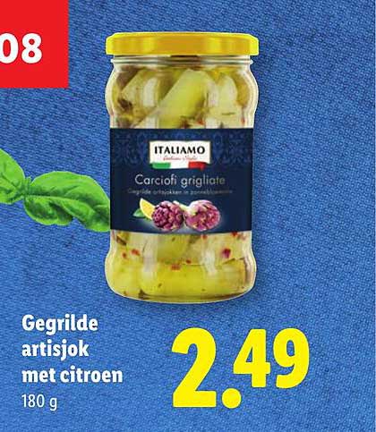 Gegrilde artisjok met citroen 180 g