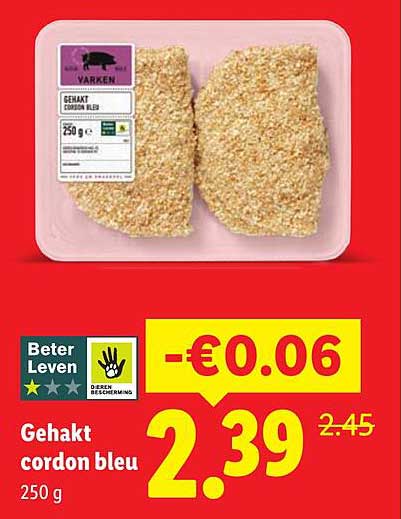 Gehakt cordon bleu