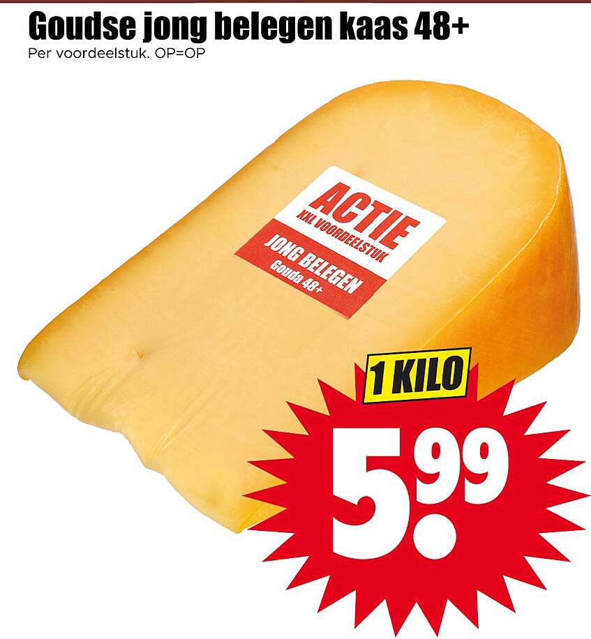 Goudse jong belegen kaas 48+