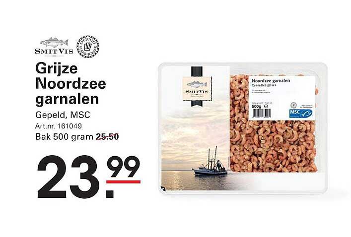 Grijze Noordzee garnalen