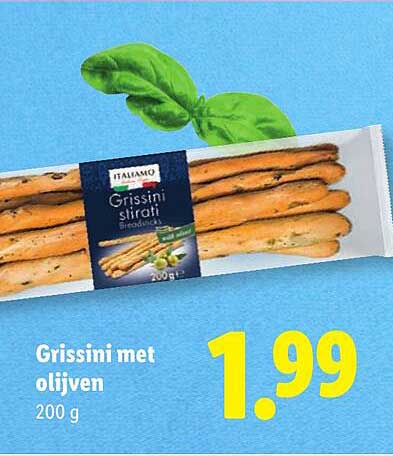 Grissini met olijven 200 g