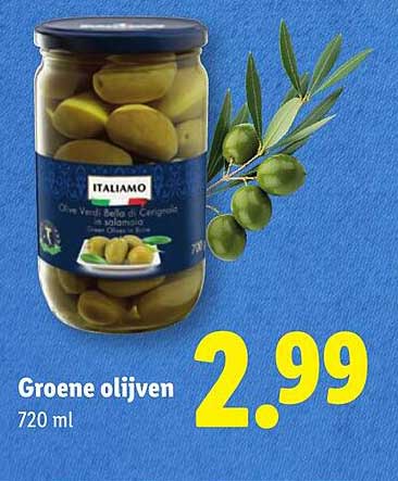 Groene olijven 720 ml