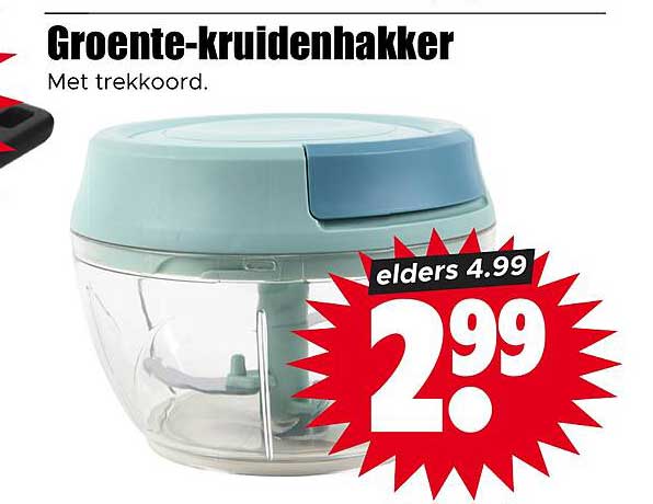 Groente-kruidenhakker Met trekkoord.