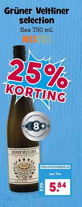 Grüner Veltliner selection fles 750 ml. 25% KORTING