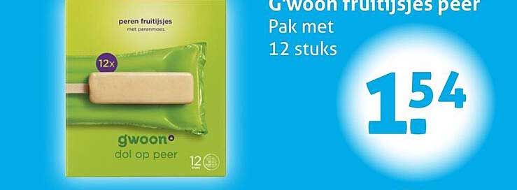 g'woon fruitijsjes peer Pak met 12 stuks