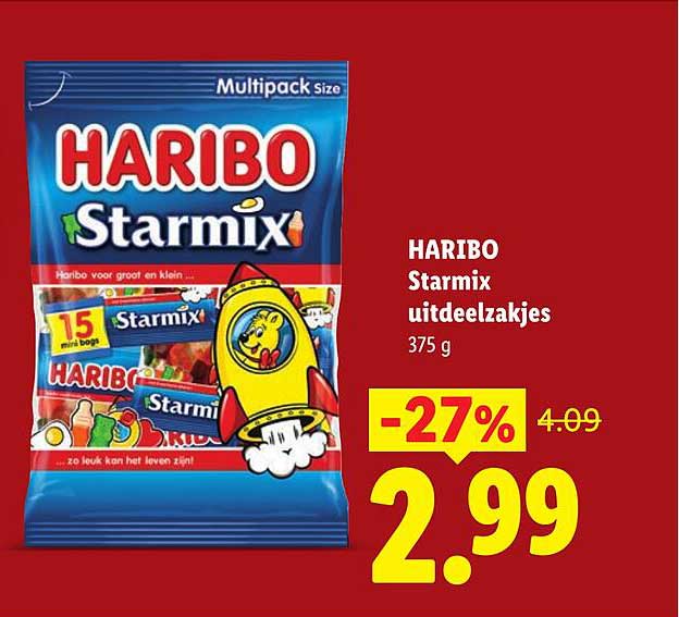 HARIBO Starmix uitdeelzakjes 375 g