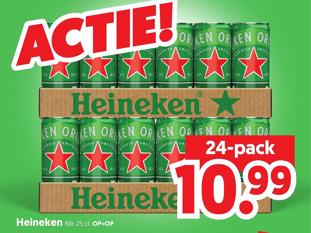 Heineken Blik 25 cl. OP=OP 24-pack