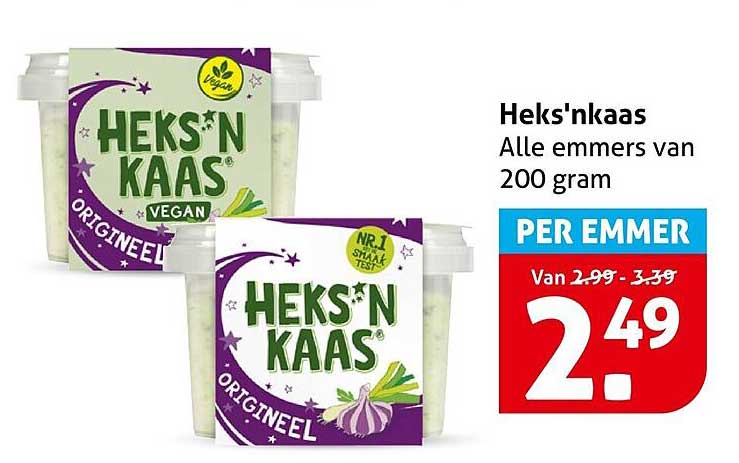 Heks'nkaas Alle emmers van 200 gram PER EMMER