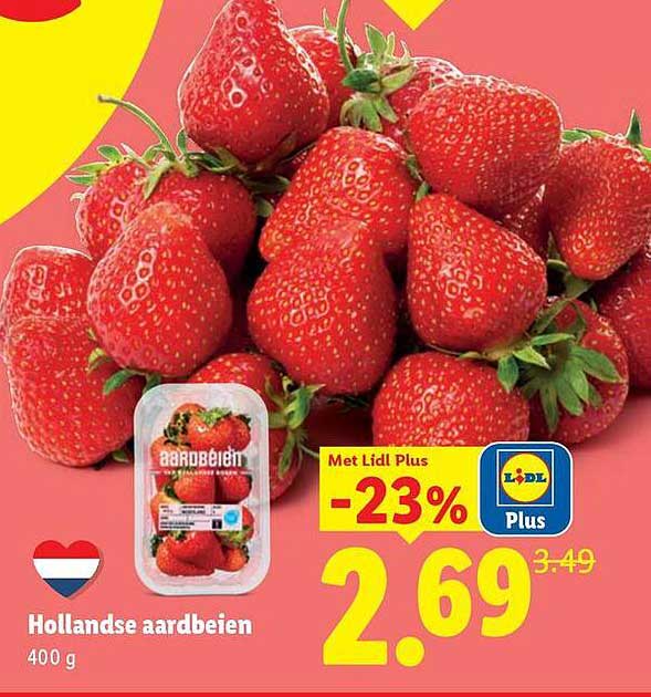 Hollandse aardbeien -23%
