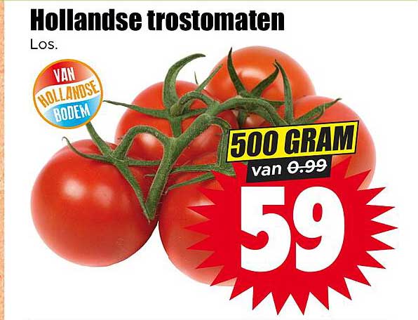 Hollandse trostomaten Los. 500 gram