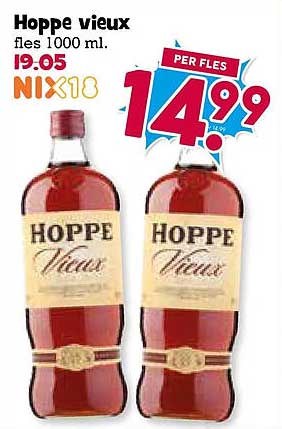 Hoppe vieux fles 1000 ml. NIX18 per fles