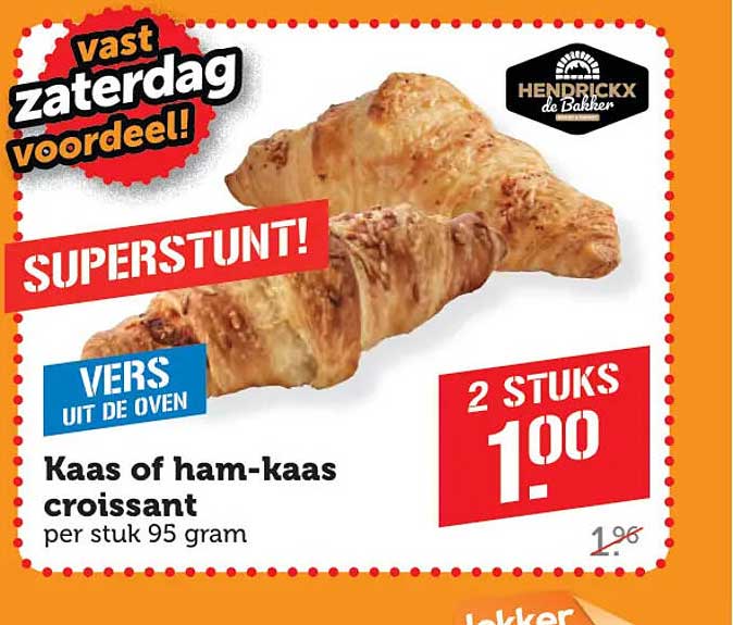 Kaas of ham-kaas croissant