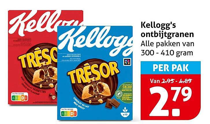 Kellogg's ontbijtgranen Alle pakken van 300 - 410 gram PER PAK