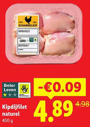 Kipdijfilet naturel 400 g