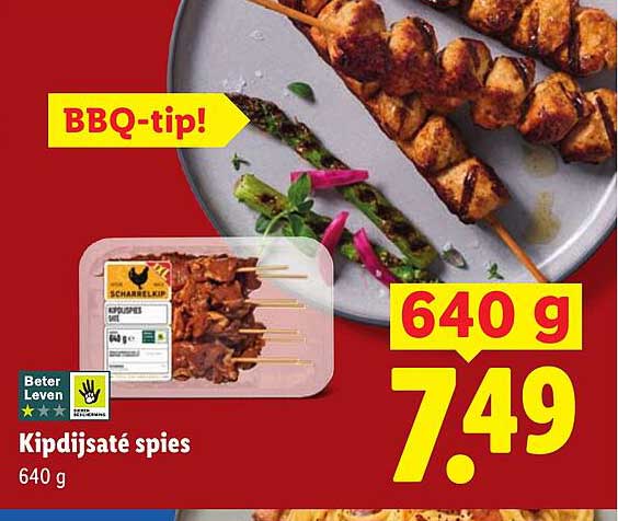 Kipdijsaté spies 640 g