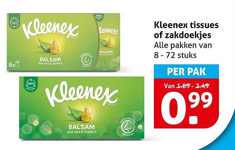 Kleenex tissues of zakdoekjes