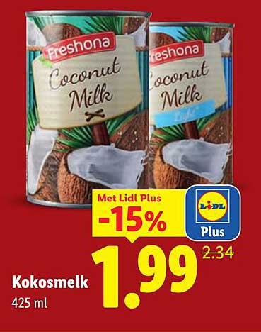 Kokosmelk 425 ml Met Lidl Plus -15%