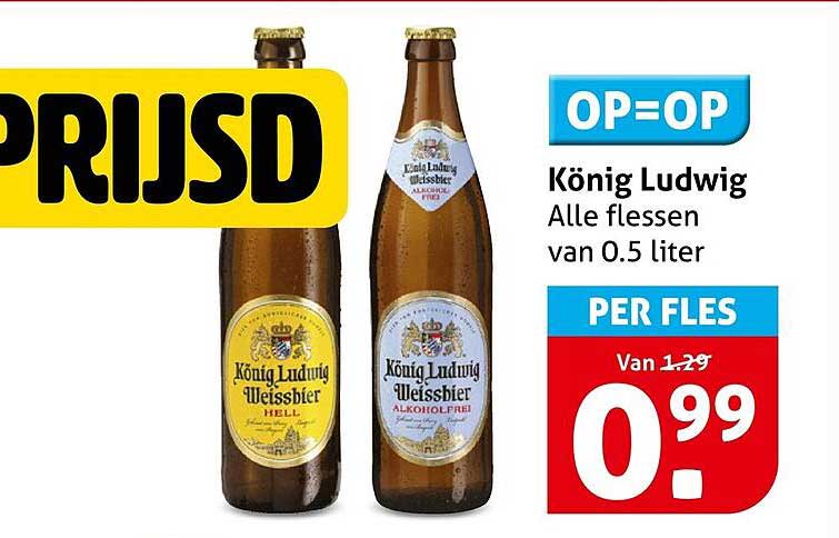 König Ludwig Alle flessen van 0.5 liter OP=OP PER FLES