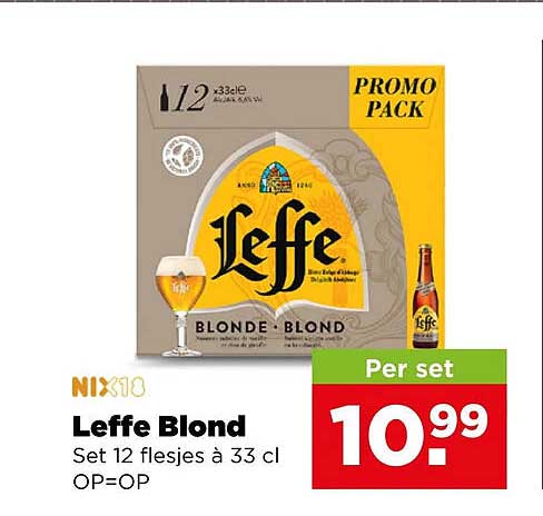 Leffe Blond Set 12 flesjes à 33 cl OP=OP