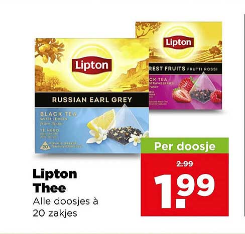 Lipton Thee Alle doosjes à 20 zakjes Per doosje