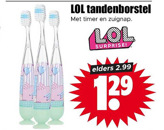 LOL tandenborstel Met timer en zuignap.