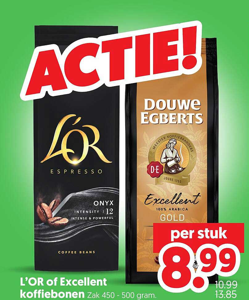 L’OR of Excellent koffiebonen Zak 450 - 500 gram. per stuk