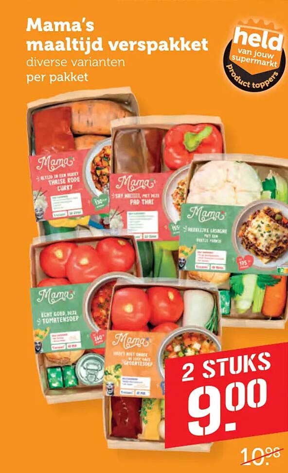 Mama's maaltijd verspakket diverse varianten per pakket