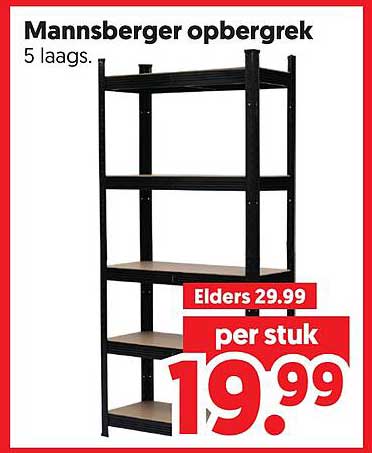 Mannsberger opbergrek 5 laags.