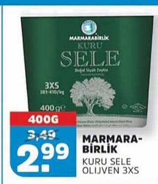 MARMARA-BIRLIK KURU SELE OLIJVEN 3XS