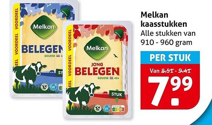 Melkan kaasstukken