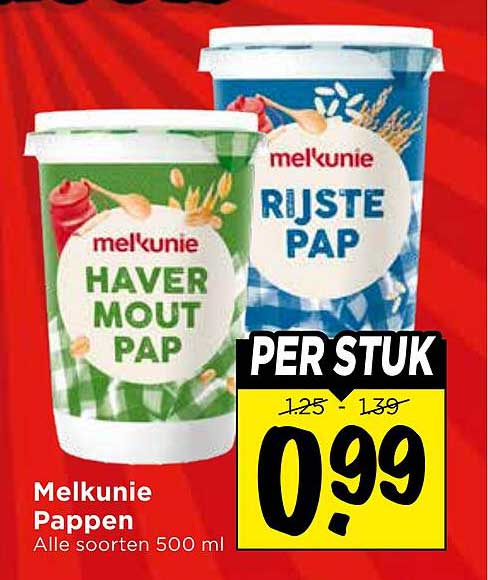 Melkunie Pappen Alle soorten 500 ml PER STUK