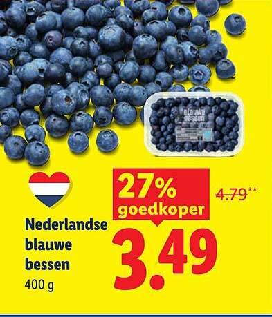 Nederlandse blauwe bessen 400 g