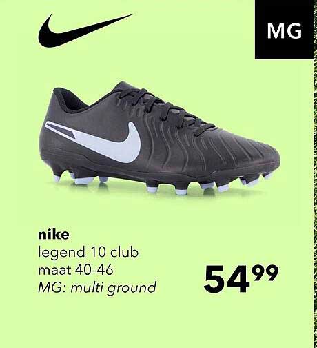 nike legend 10 club maat 40-46 MG: multi ground